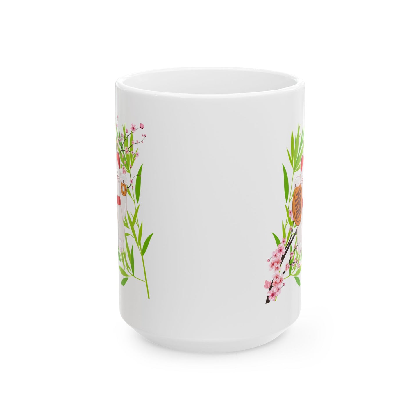 Good Luck Neko Cat-Ceramic Mug 15oz