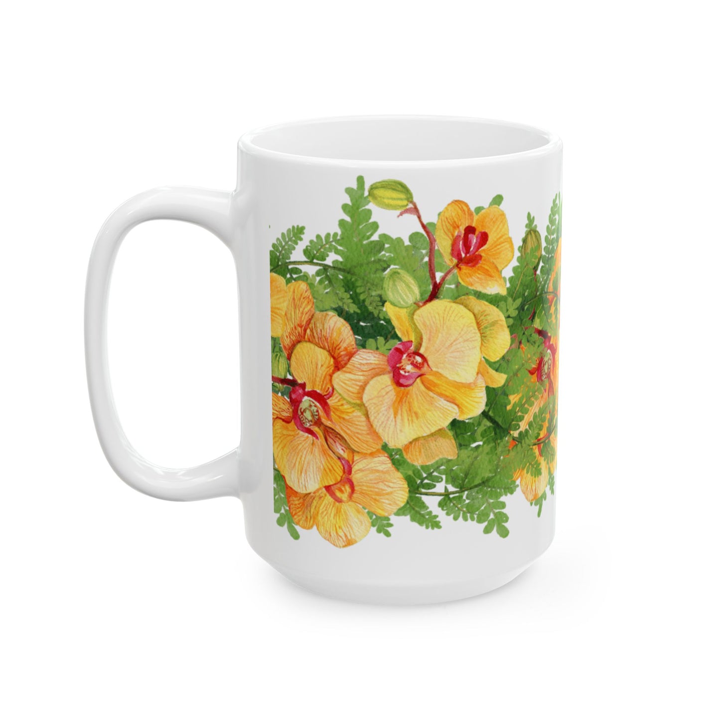Orchid Lei- Ceramic Mug 15oz