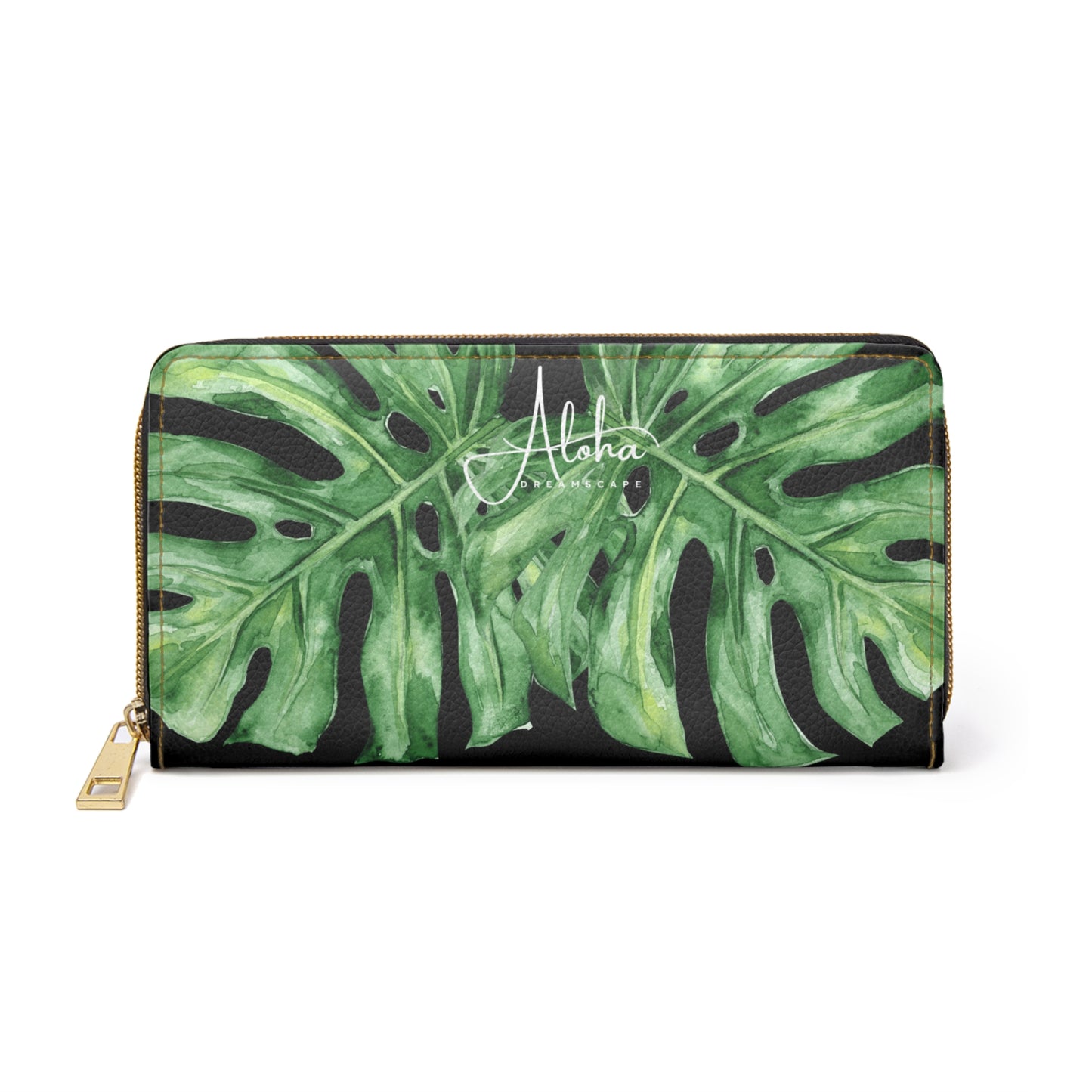 Monstera Design- Zippered Wallet
