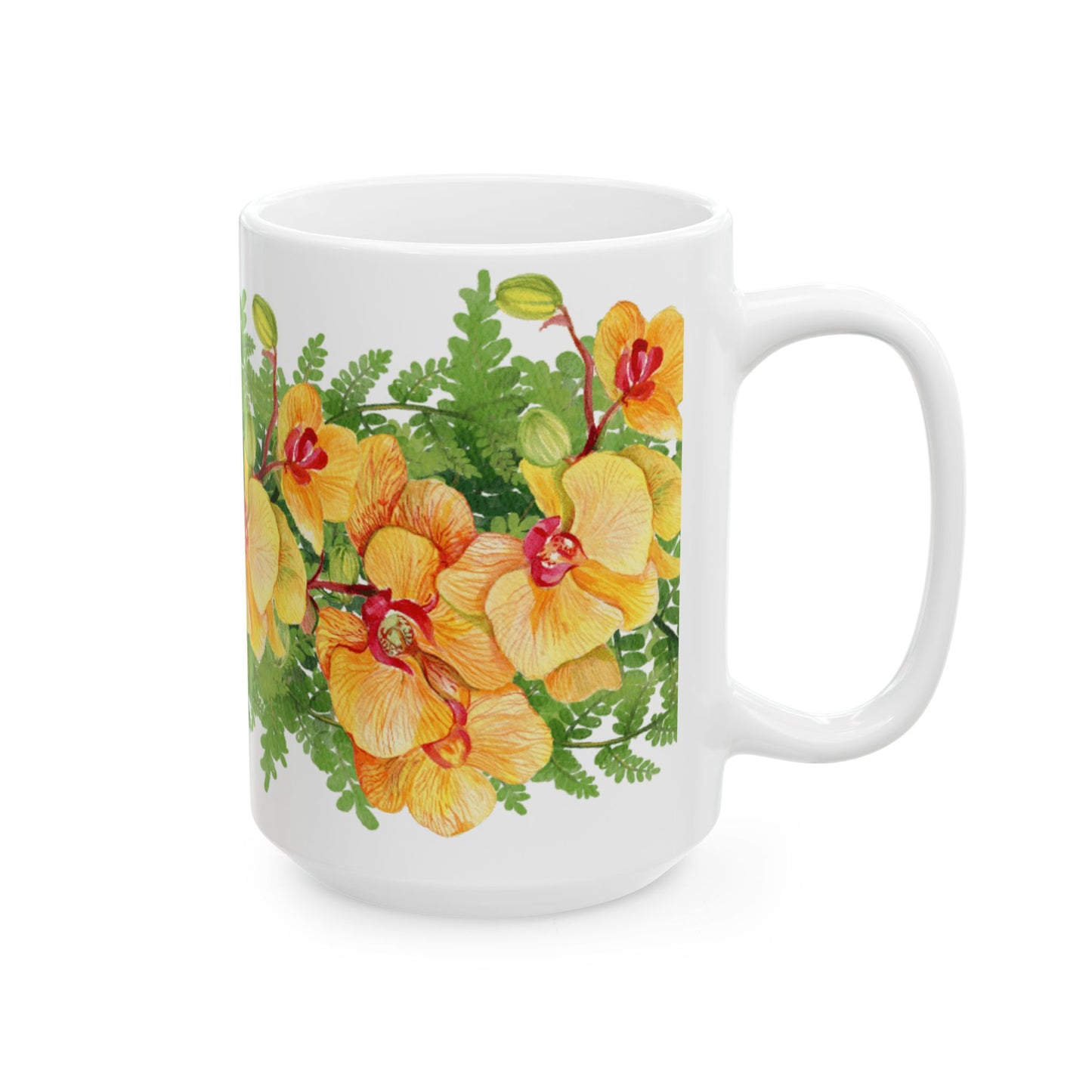 Orchid Lei- Ceramic Mug 15oz