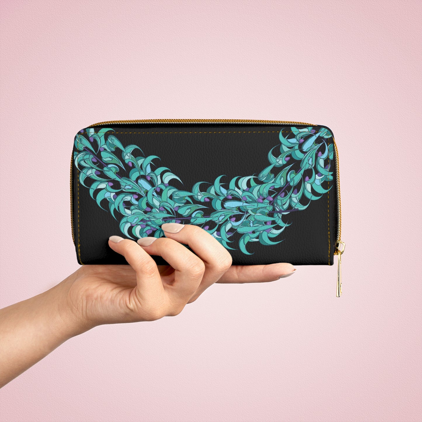Blue Jade-Zippered Wallet