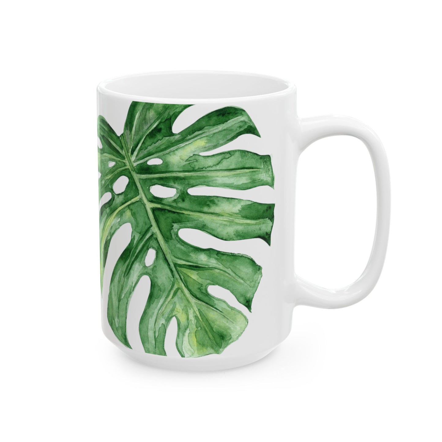Monstera Design-Ceramic Mug 15oz