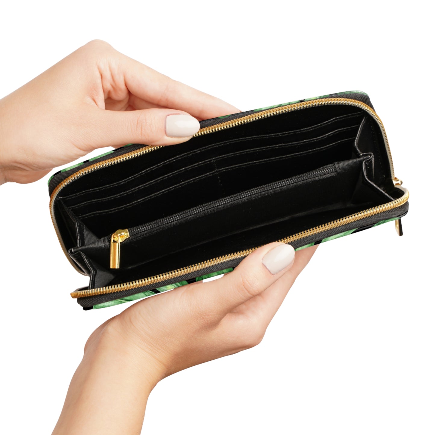 Monstera Design- Zippered Wallet