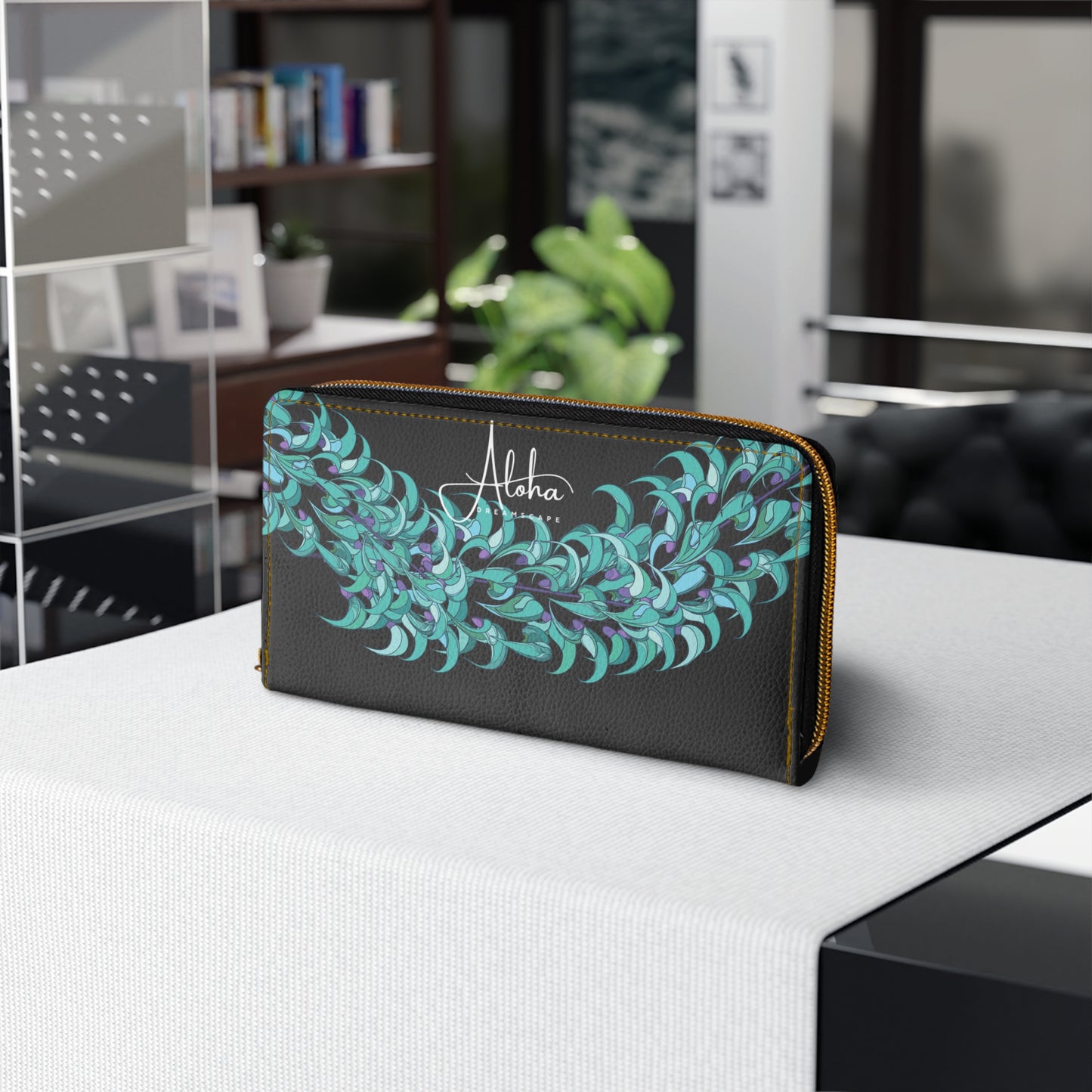 Blue Jade-Zippered Wallet