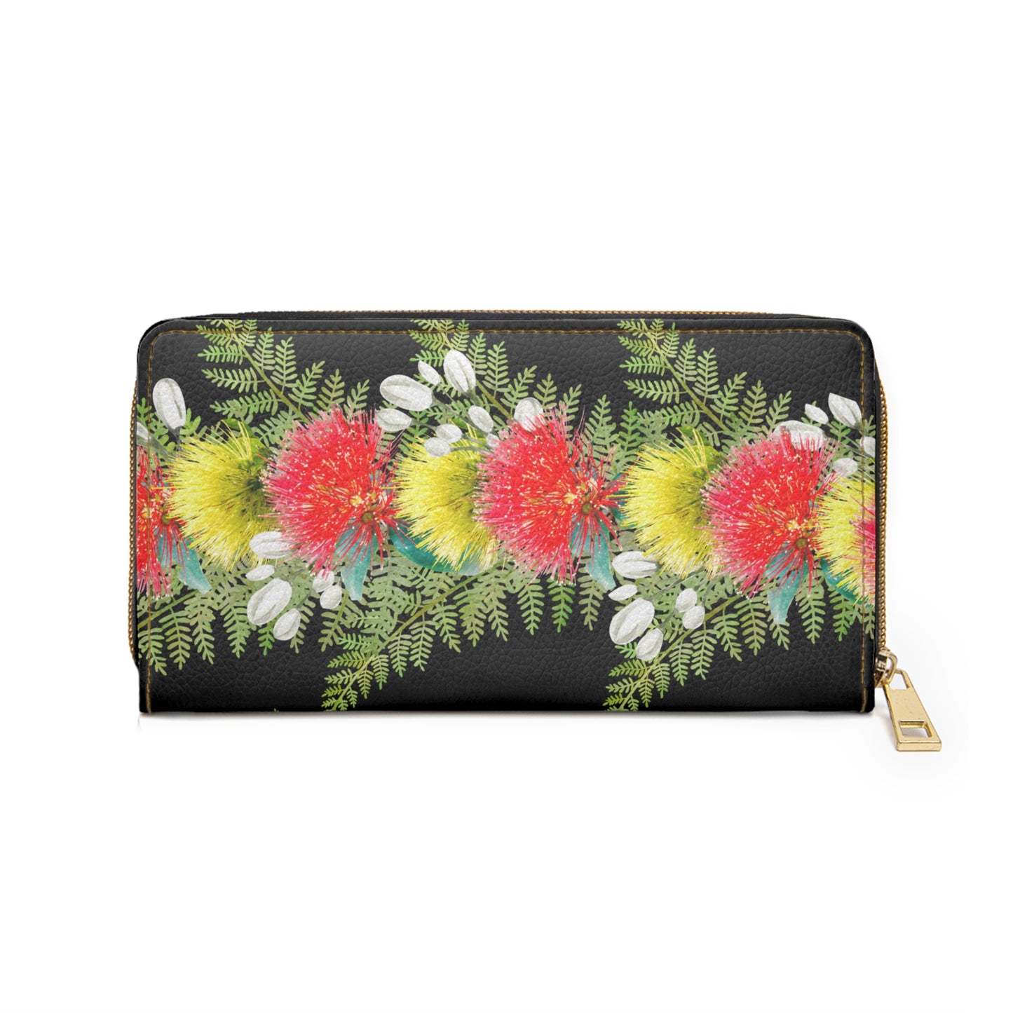 Assorted Lehua Blossoms-Zippered Wallet