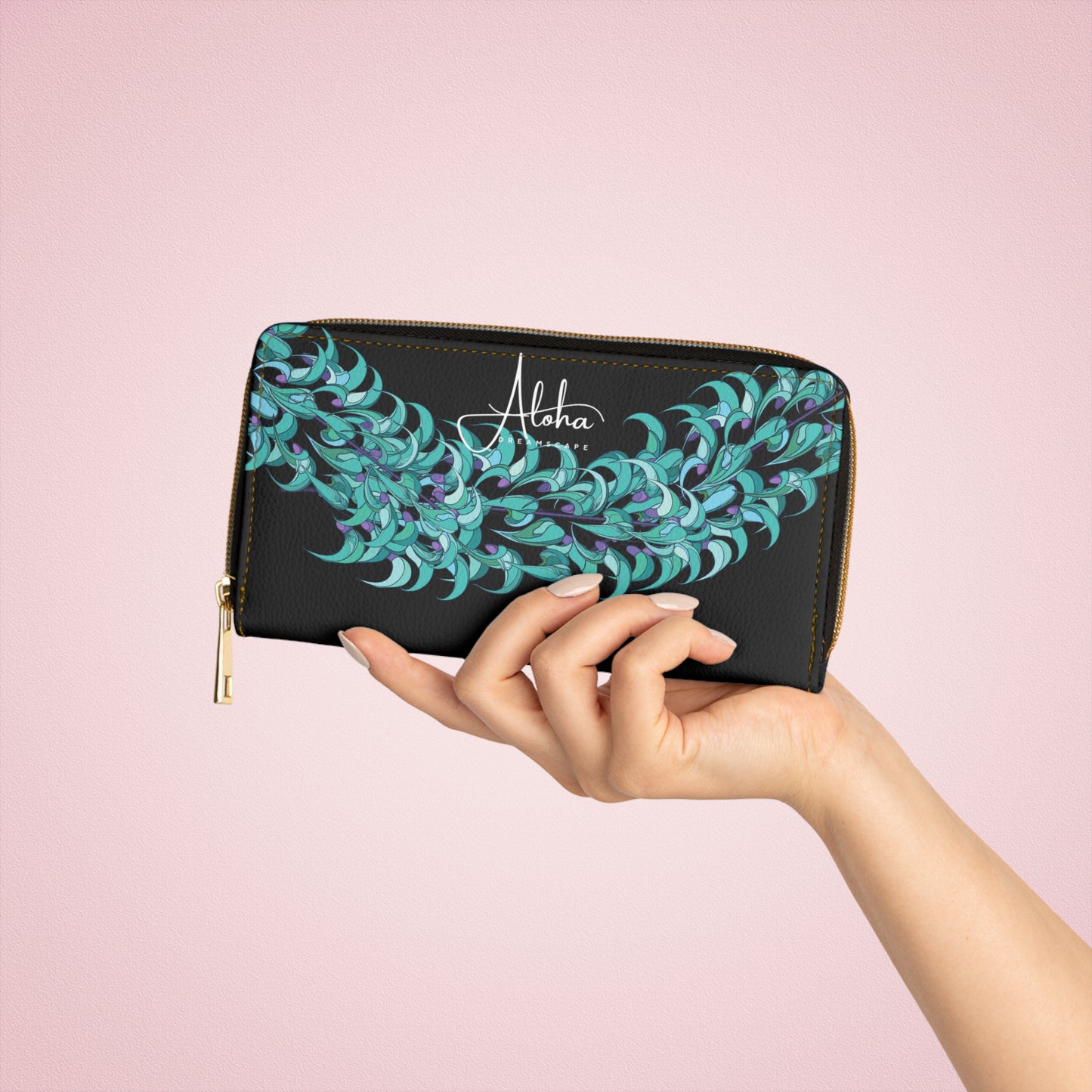 Blue Jade-Zippered Wallet