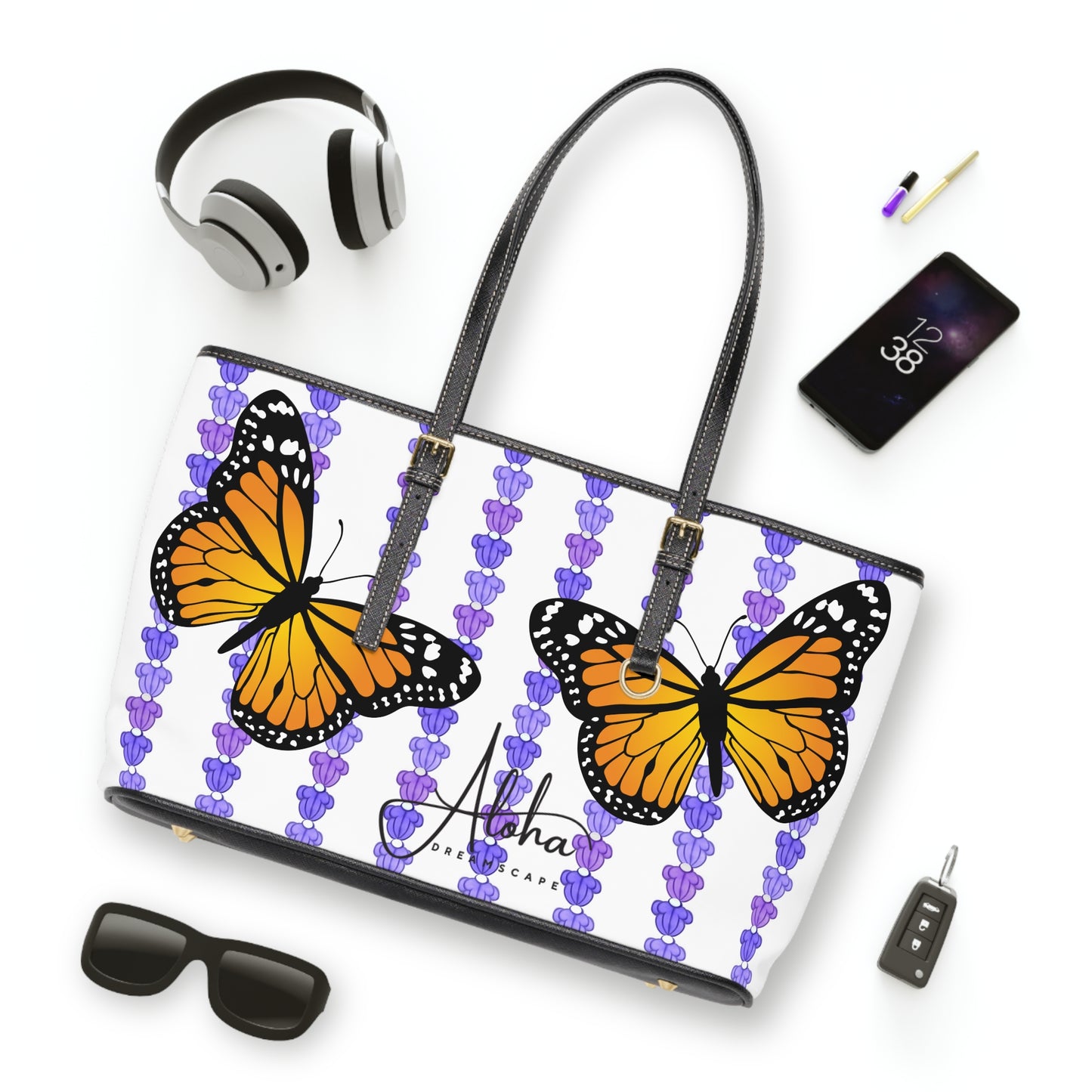 Monarch Butterfly- Zippered Shoulder Bag