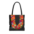 Tropical Glow Lei Tote Bag – Orange & Pink Hawaiian Floral Design