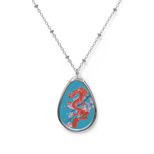 Dragon- Oval Necklace