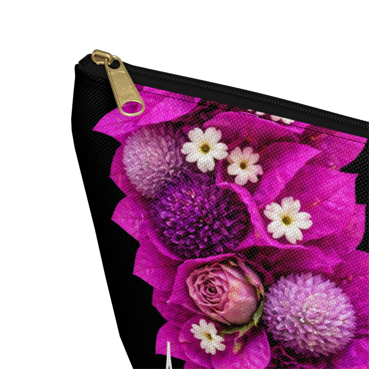 Bougainvillea Lei Zip Pouch, Hawaiian Bozu Loke Makeup Bag