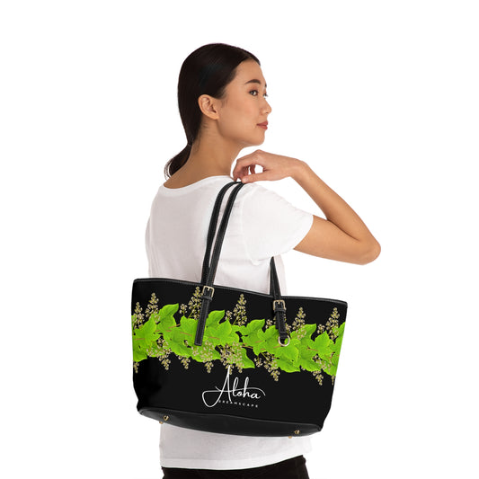Kukui Leaves Lei- Zippered Shoulder Bag