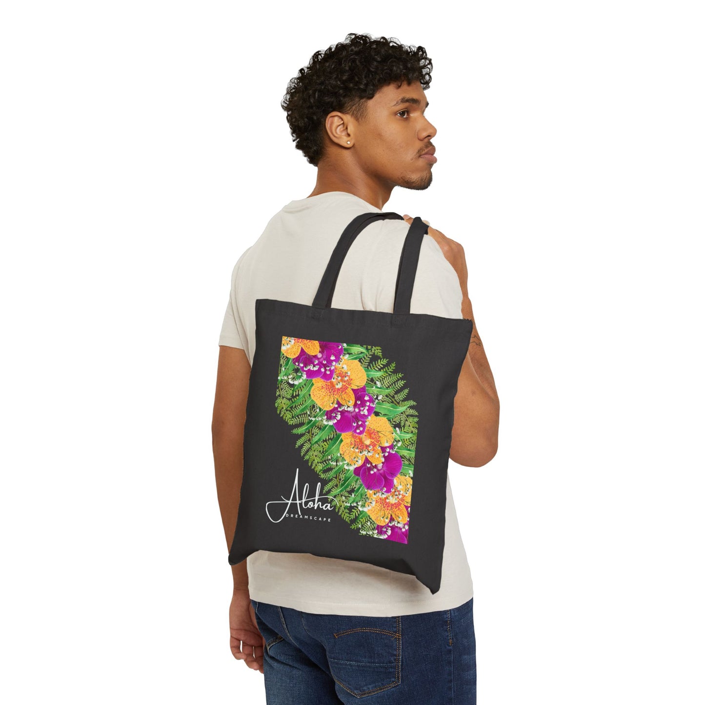 Canvas Tote Bag - Orchid Lei