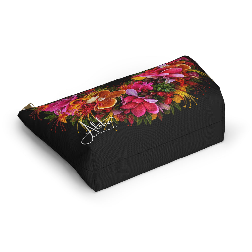 Sunset Orchid Lei Zip Pouch