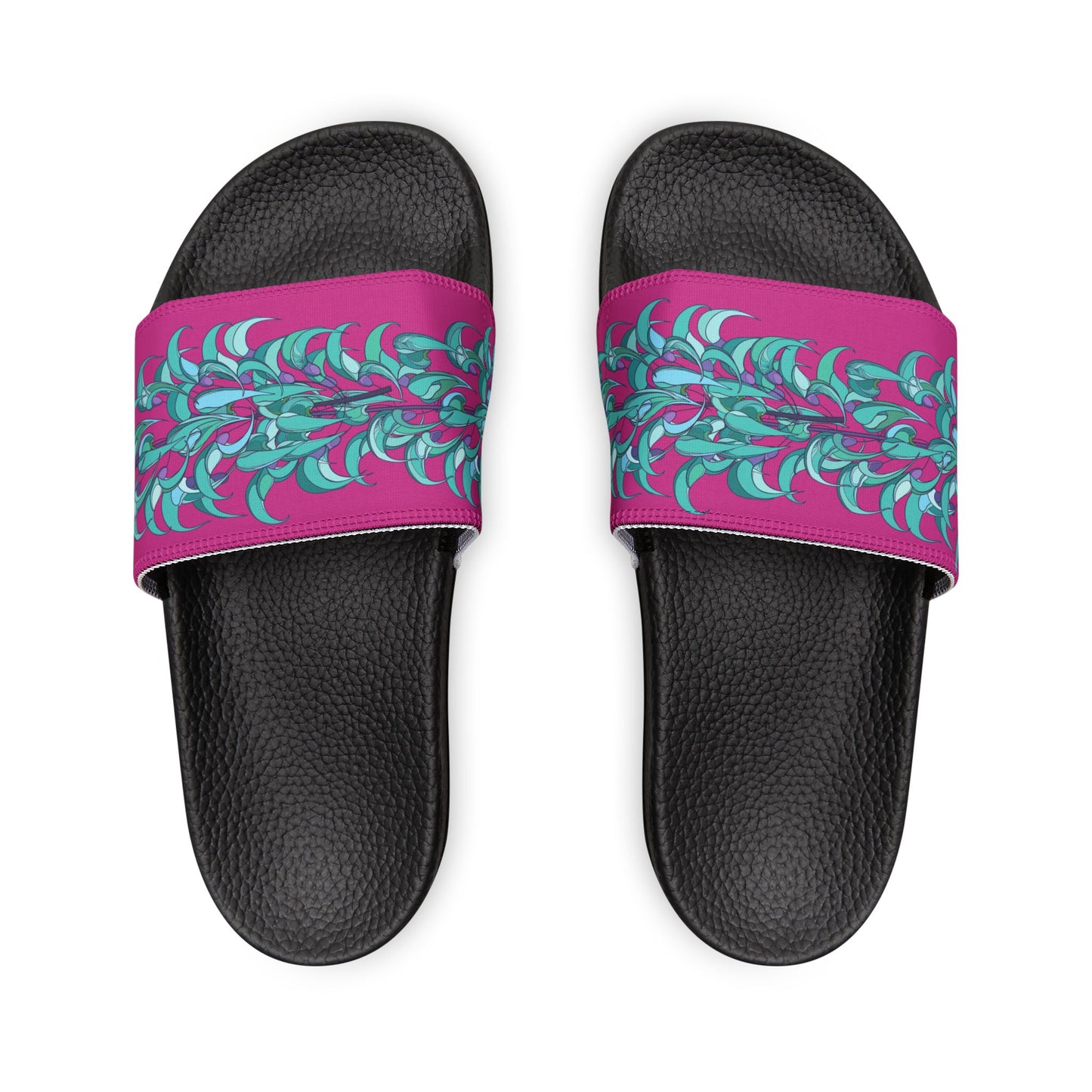 Sandals Blue Jade Flower Design