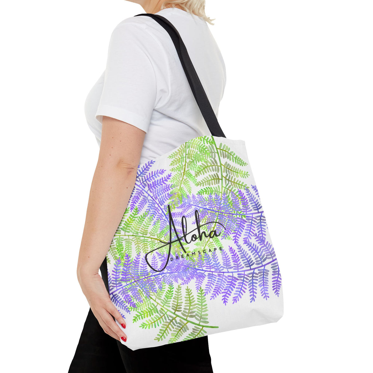 Tropical fern Tote Bag | Aloha Dreamscape Botanical Tote |Hawaiian Fern Market Bag | Island Style Reusable Beach Tote