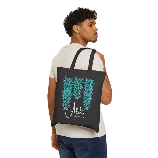 Canvas Tote Bag- Blue Jade