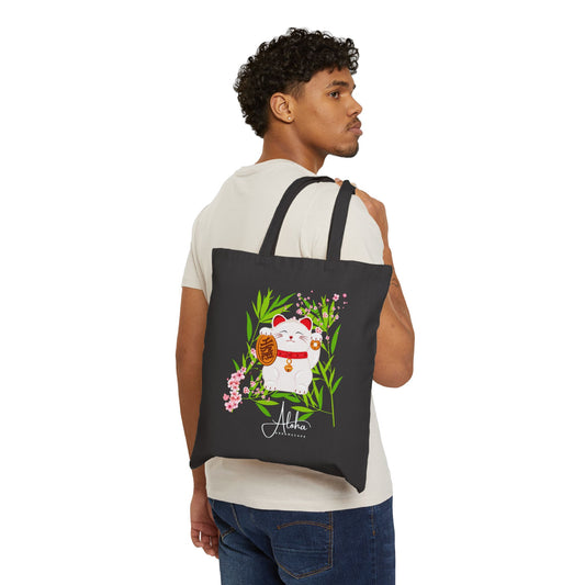 Canvas Tote Bag-Neko (Good Luck Cat)