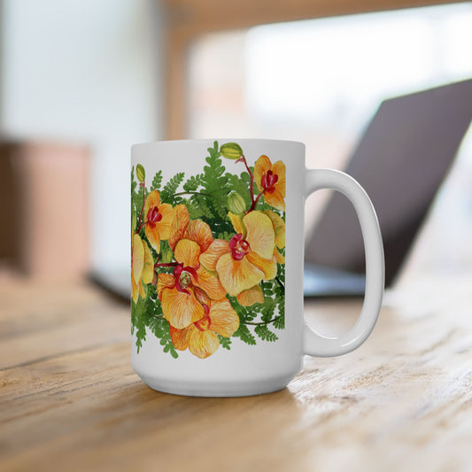 Orchid Lei- Ceramic Mug 15oz