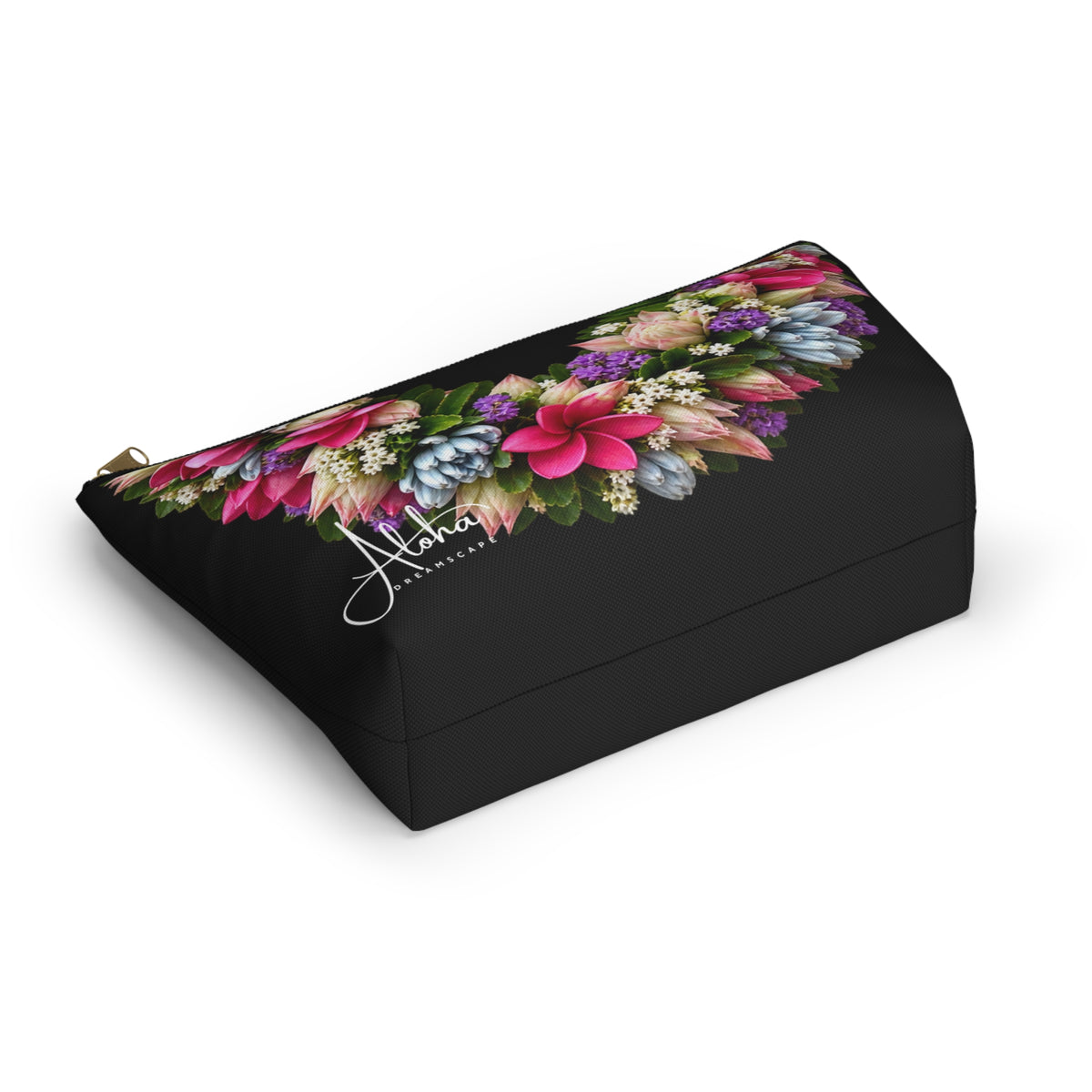 Pink Plumeria Lei Zip Pouch