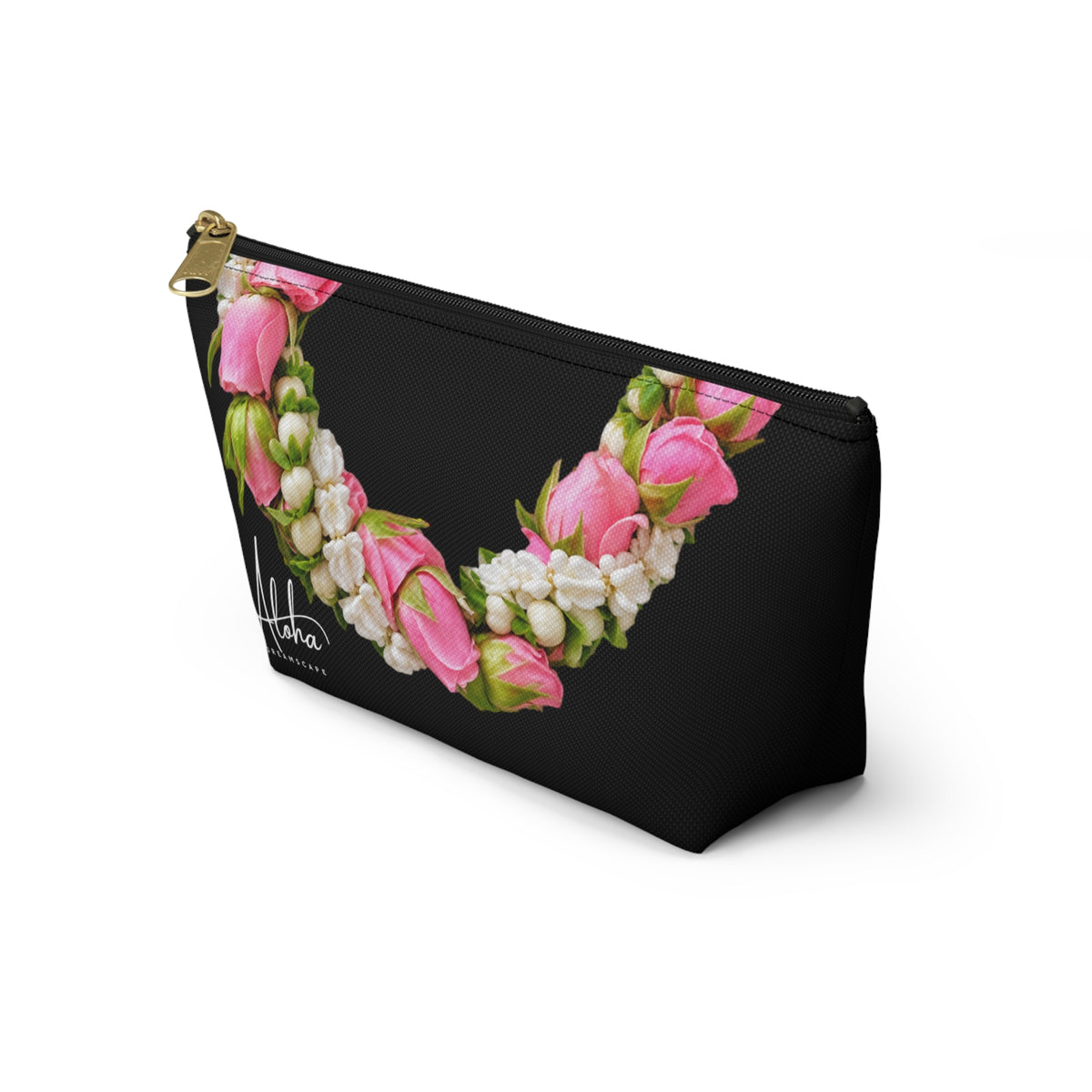 Lokelani w/crown flower blended Lei Design-Accessory Pouch w T-bottom