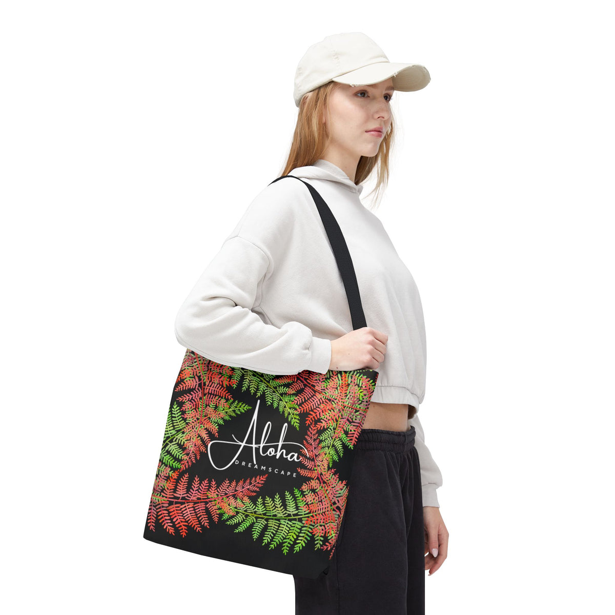 Tropical fern Tote Bag | Aloha Dreamscape Botanical Tote | Hawaiian Fern Market Bag | Island Style Reusable Beach Tote