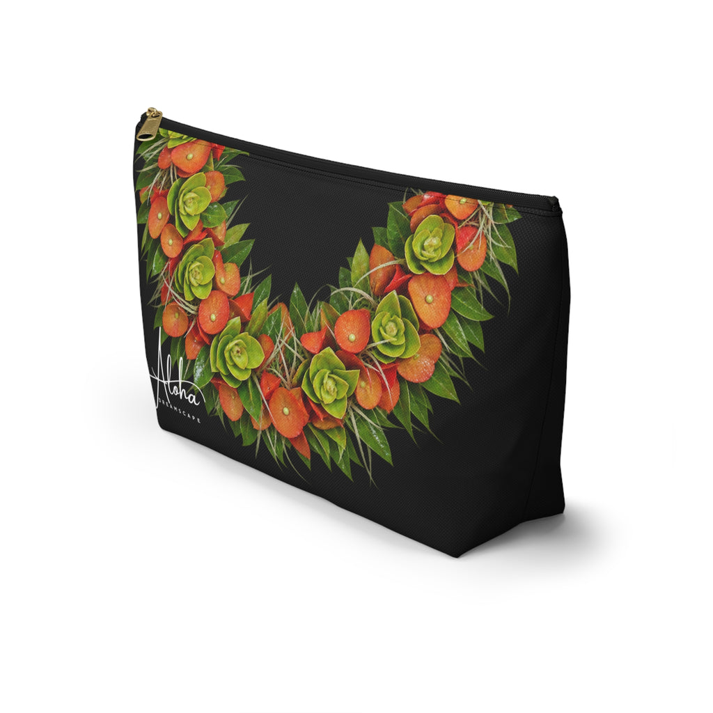 assorted flower Lei Design-Accessory Pouch w T-bottom