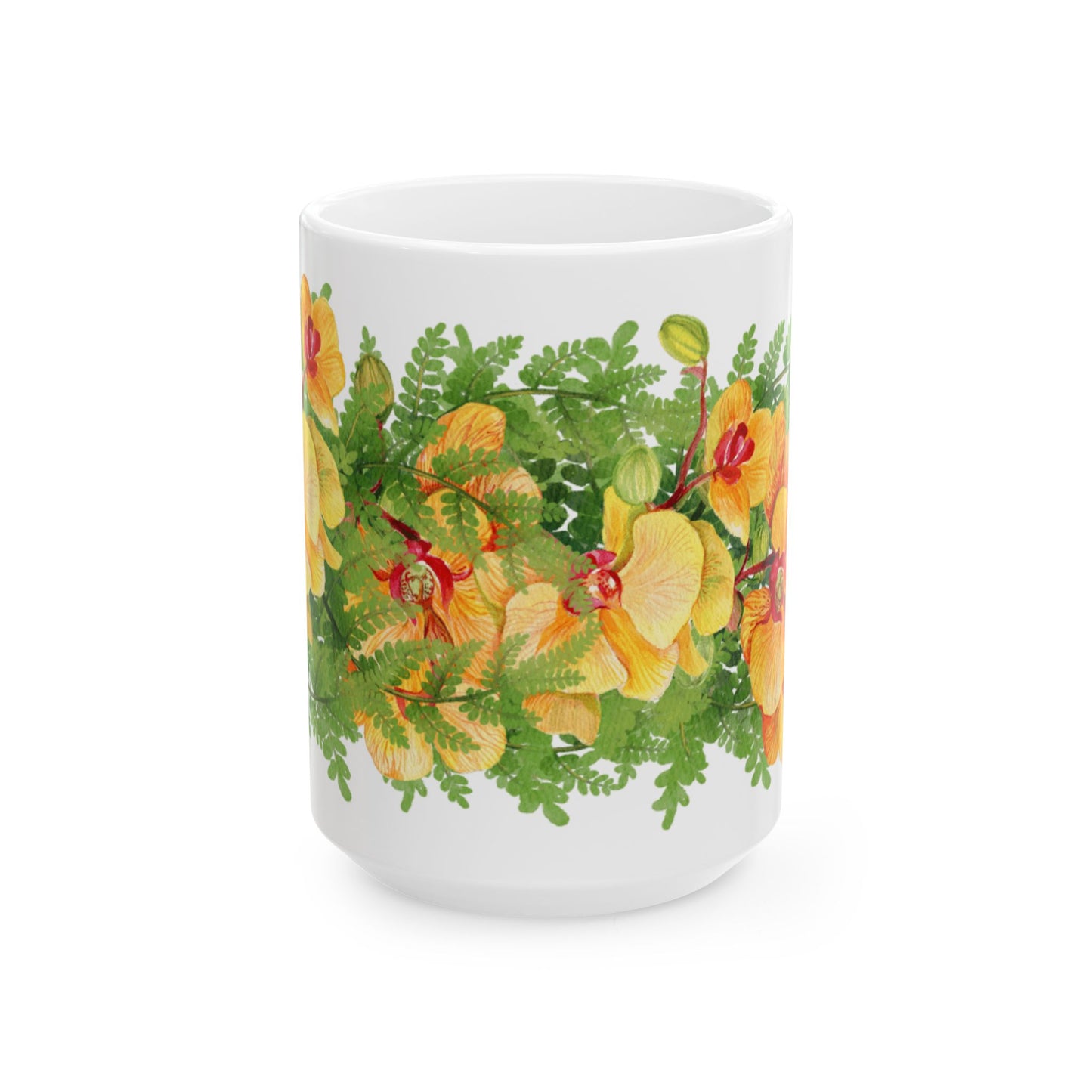 Orchid Lei- Ceramic Mug 15oz