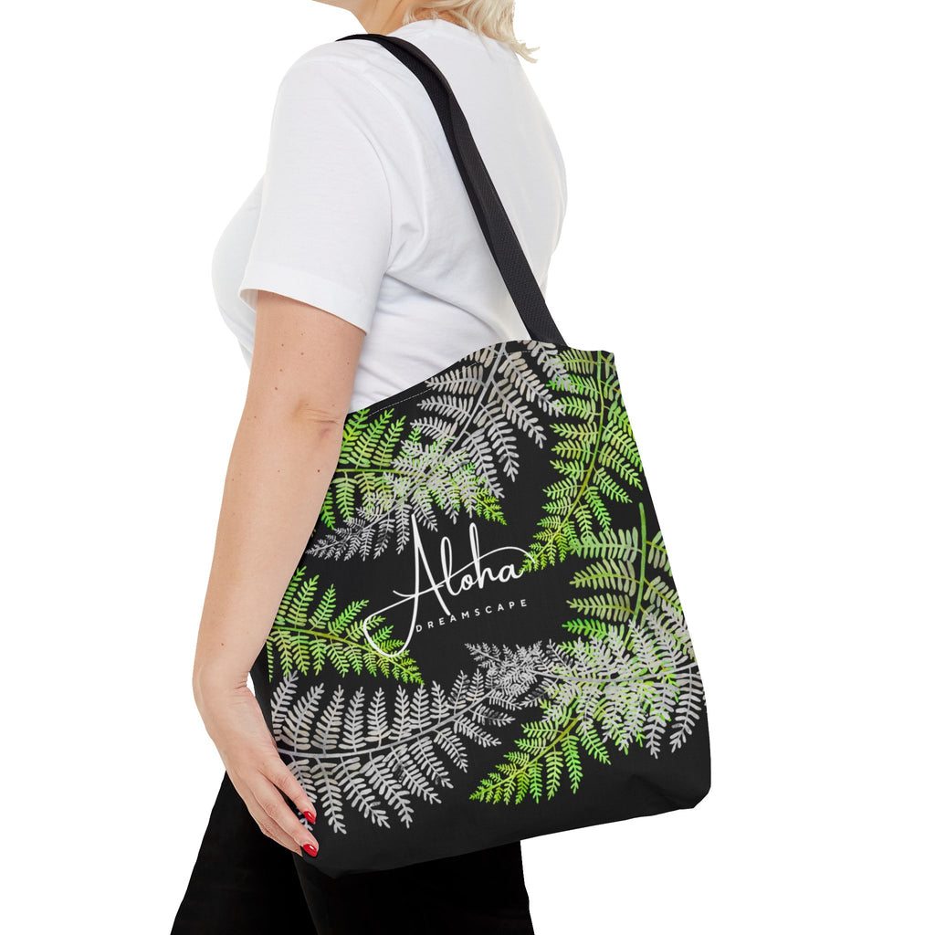 Tropical Fern Tote Bag | Aloha Dreamscape Botanical Tote | Hawaiian Fern Market Bag | Island Style Reusable Beach Tote