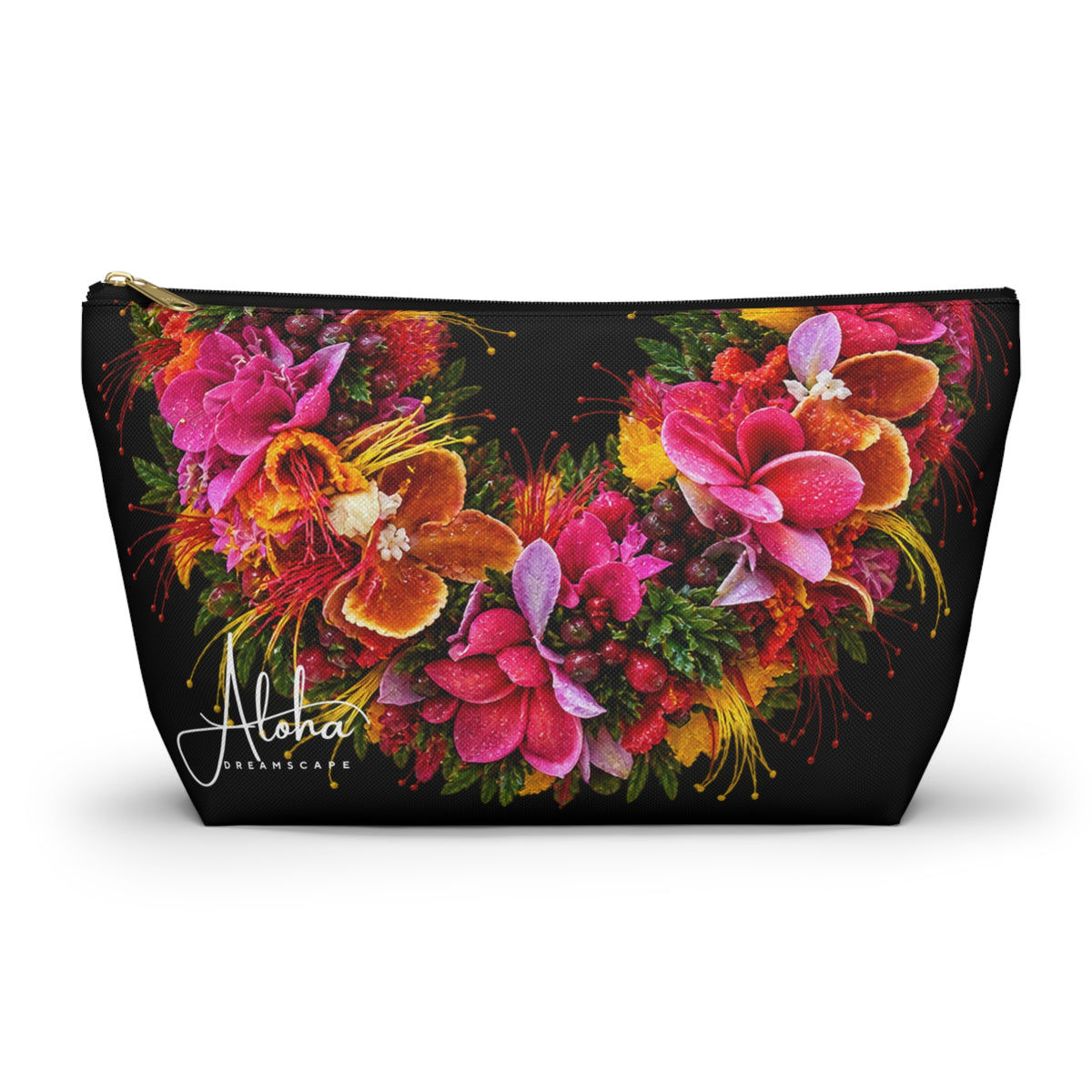 Sunset Orchid Lei Zip Pouch