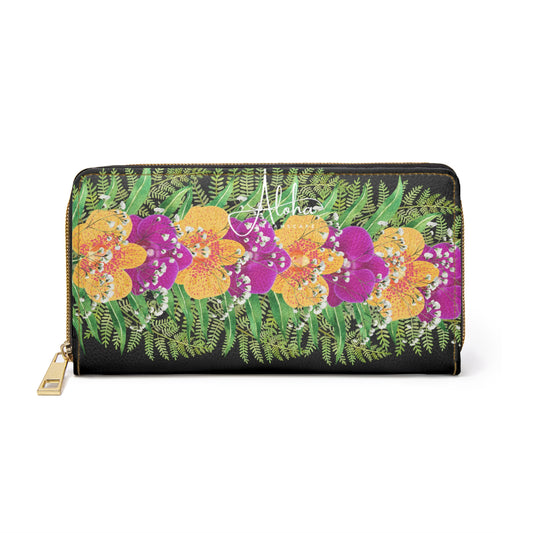 Assorted Orchid Design-Zippered Wallet