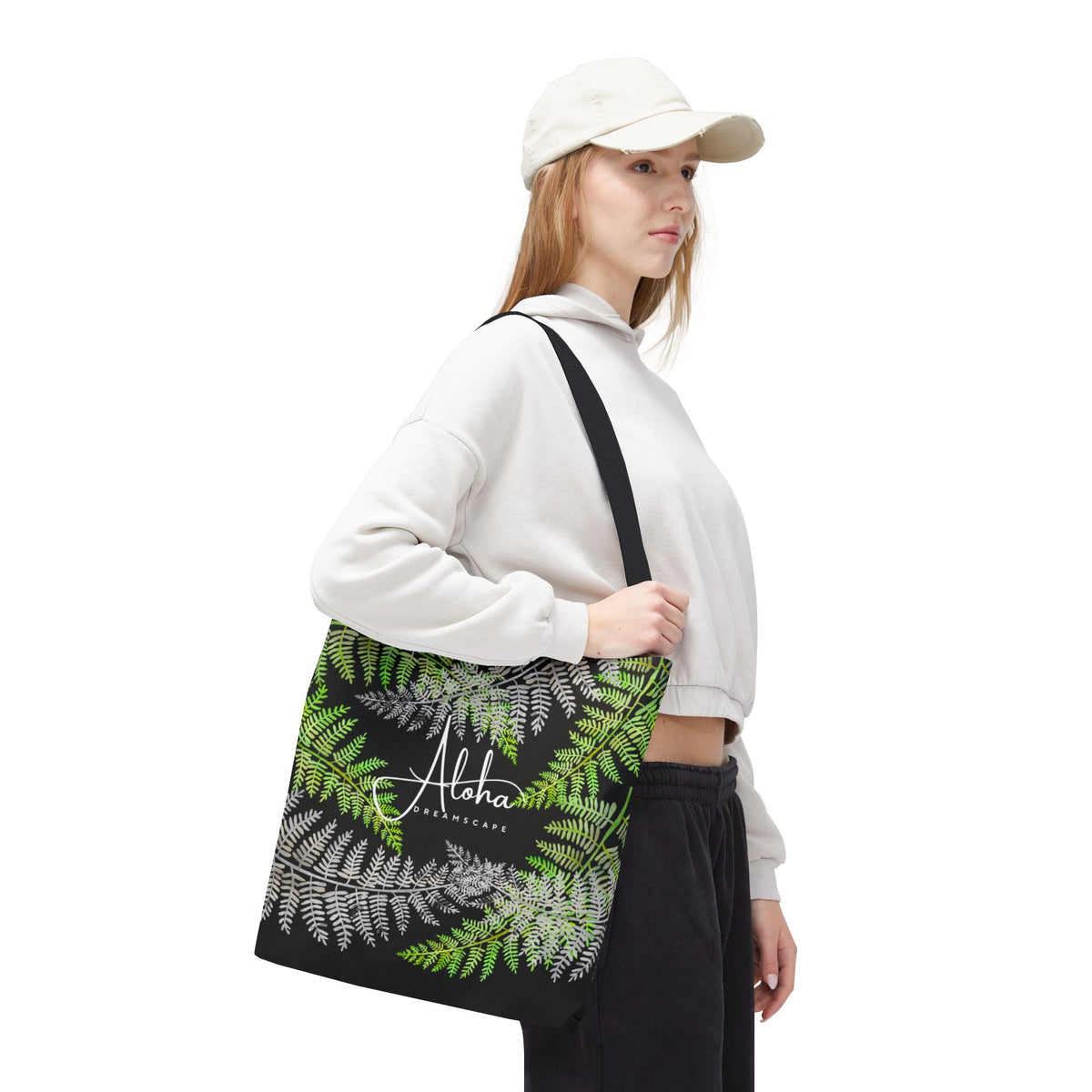 Tropical Fern Tote Bag | Aloha Dreamscape Botanical Tote | Hawaiian Fern Market Bag | Island Style Reusable Beach Tote