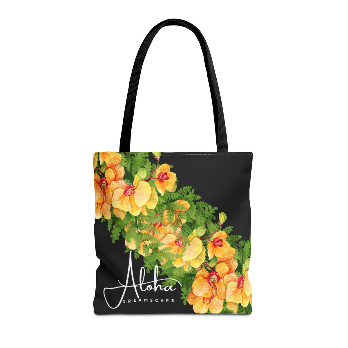 Hawaiian Orchid & Fern Tote Bag | Tropical Floral Beach Bag | Botanical Market Tote | Aloha Dreamscape Reusable Tote