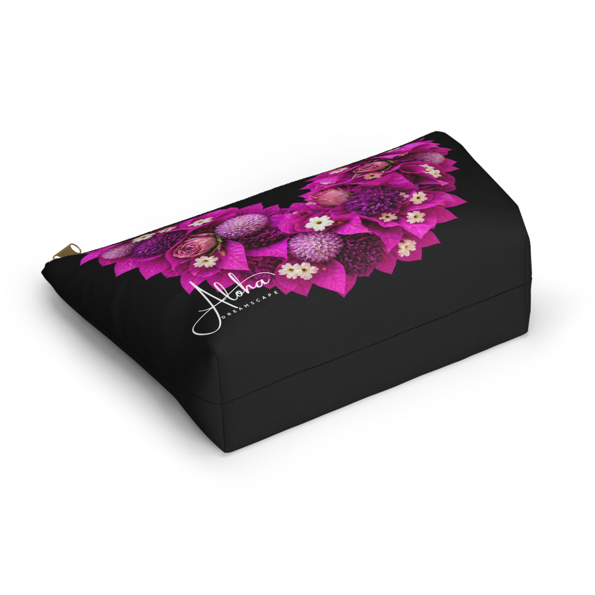 Bougainvillea Lei Zip Pouch, Hawaiian Bozu Loke Makeup Bag