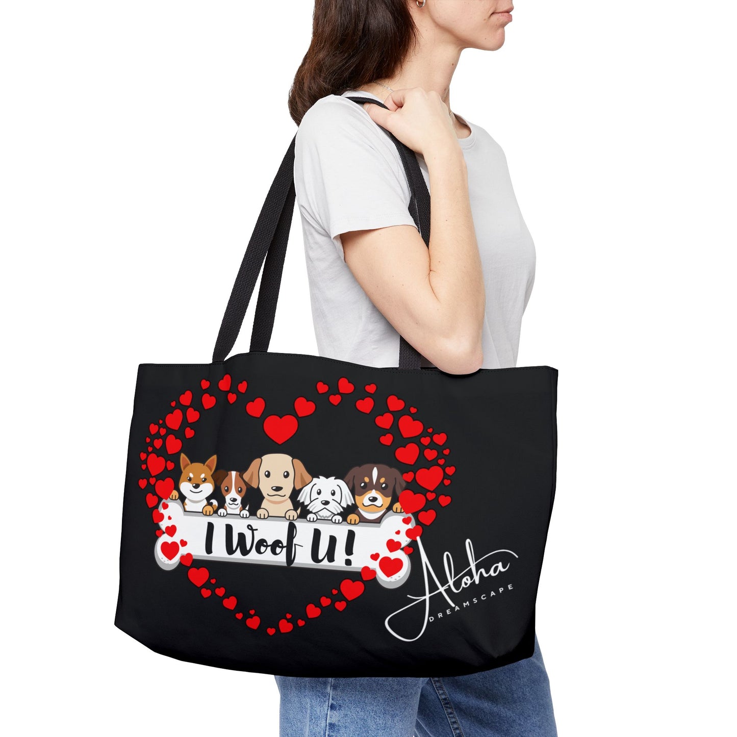 Tote Bag I Woof You Design