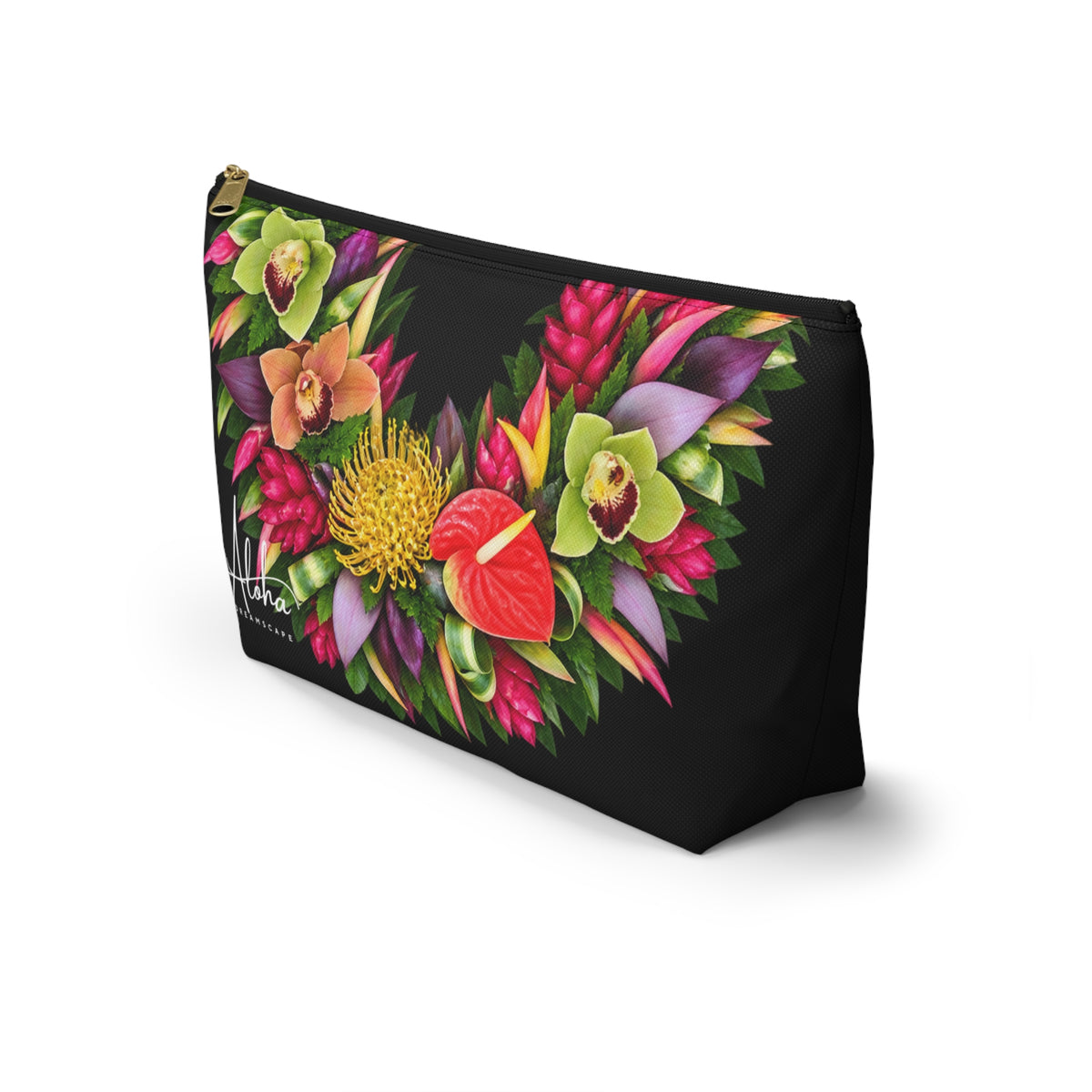 Anthurium Orchid Lei Zip Pouch