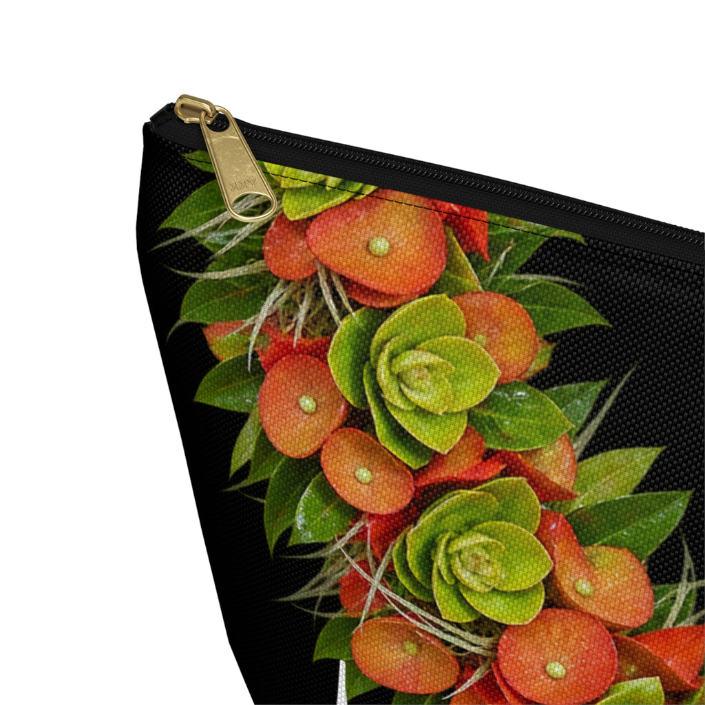 assorted flower Lei Design-Accessory Pouch w T-bottom