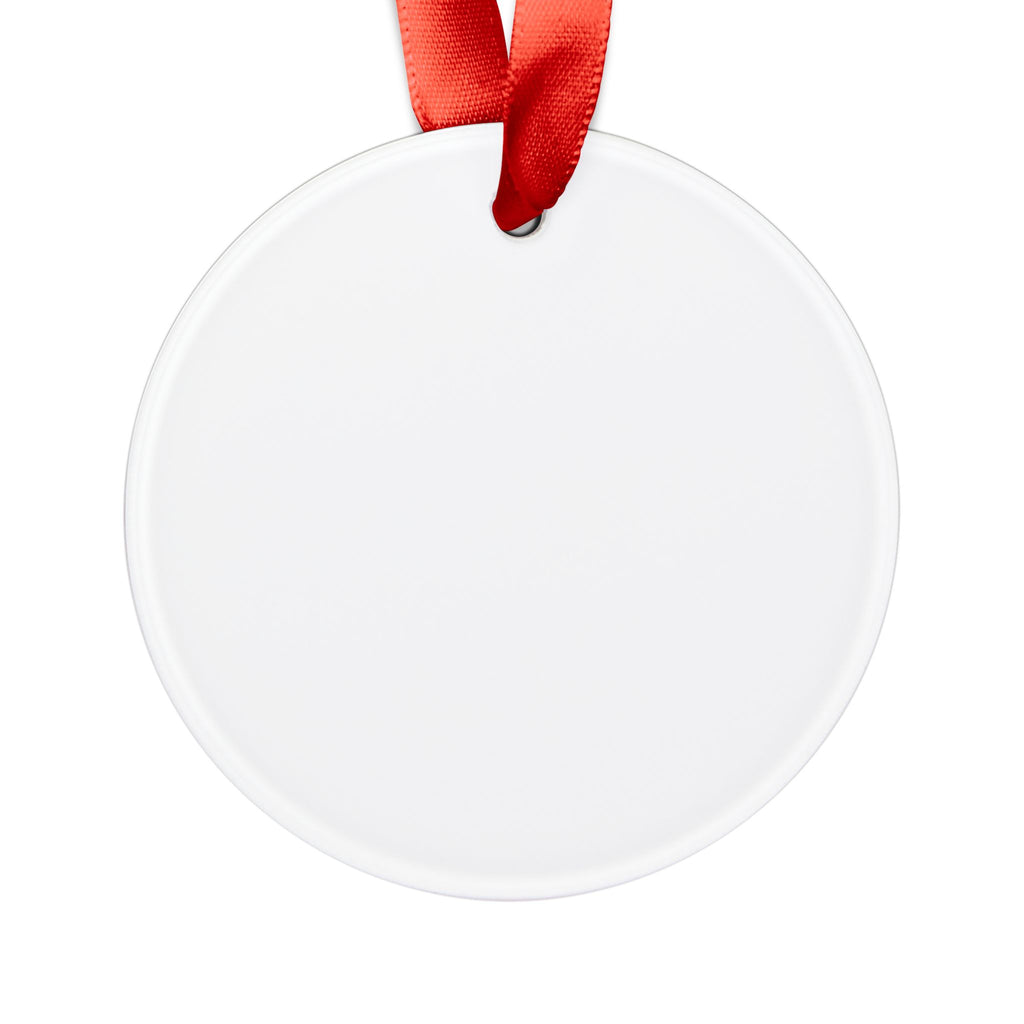 Mele Kalikimaka Ti Leaf Lei Christmas Ornament, Hawaiian Ti Leaf Lei Holiday Decor, Acrylic Ornament with Ribbon