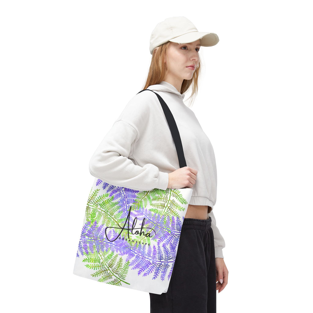Tropical fern Tote Bag | Aloha Dreamscape Botanical Tote |Hawaiian Fern Market Bag | Island Style Reusable Beach Tote