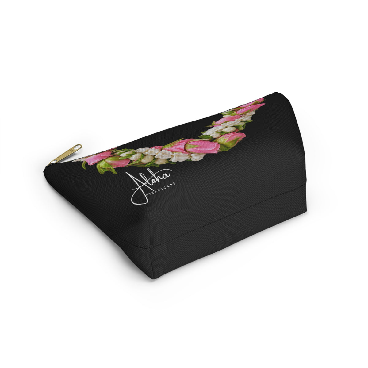 Lokelani w/crown flower blended Lei Design-Accessory Pouch w T-bottom