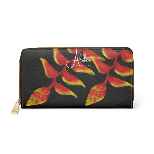 Heliconia- Zippered Wallet
