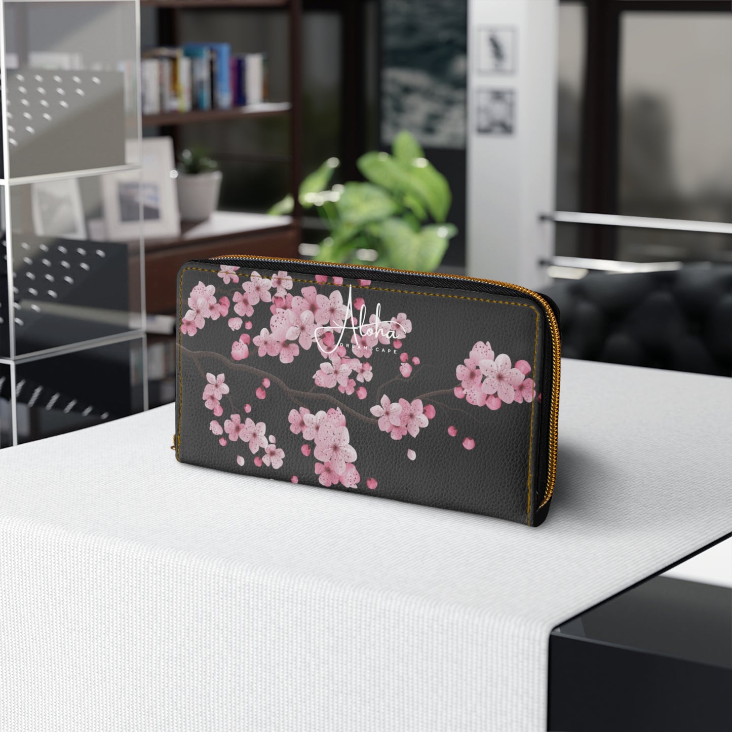 Zipper Wallet-Cherry Blossom Design