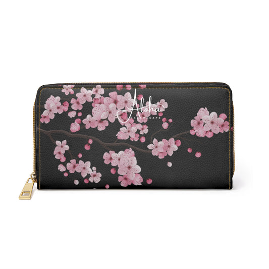Zipper Wallet-Cherry Blossom Design