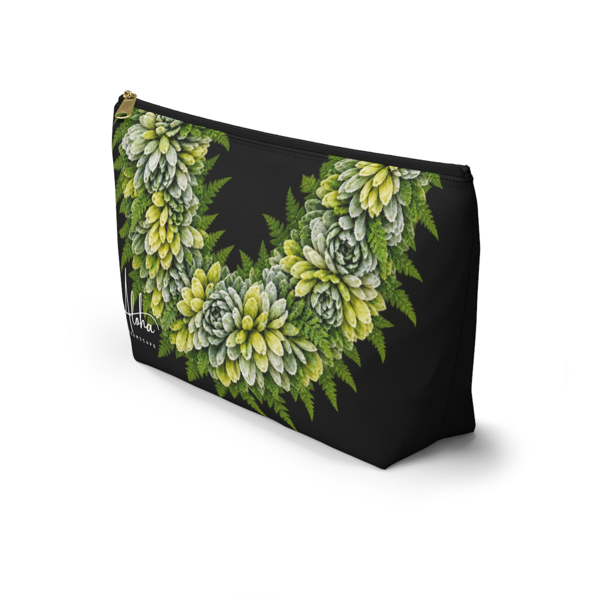 Hinahina Zip Pouch, Hawaiian Hinahina Pouch