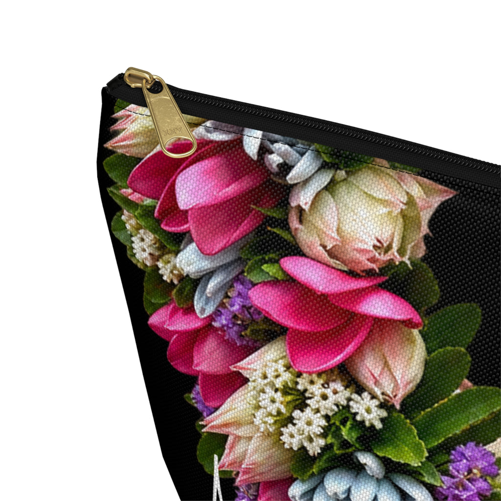 Pink Plumeria Lei Zip Pouch