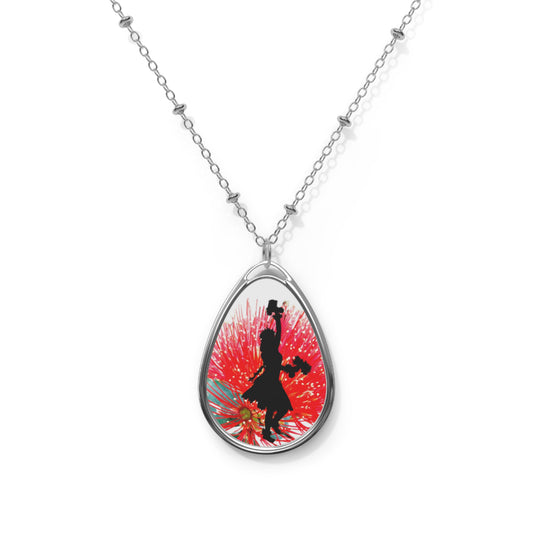 Necklace - Kahiko Dance with Lehua Blossom Design