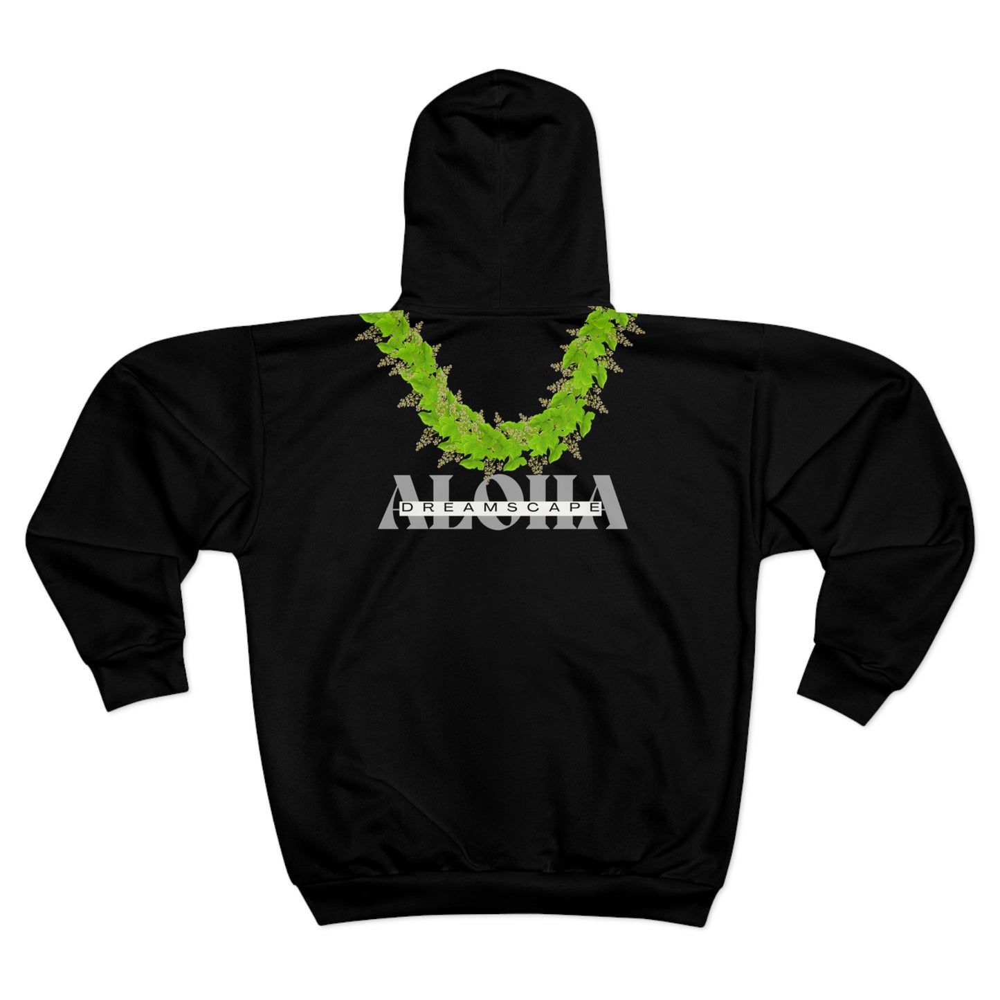 Kukui Leaves Lei-Unisex Zip Hoodie
