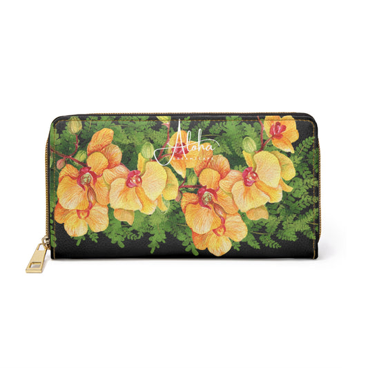 Orchid Design- Zippered Wallet