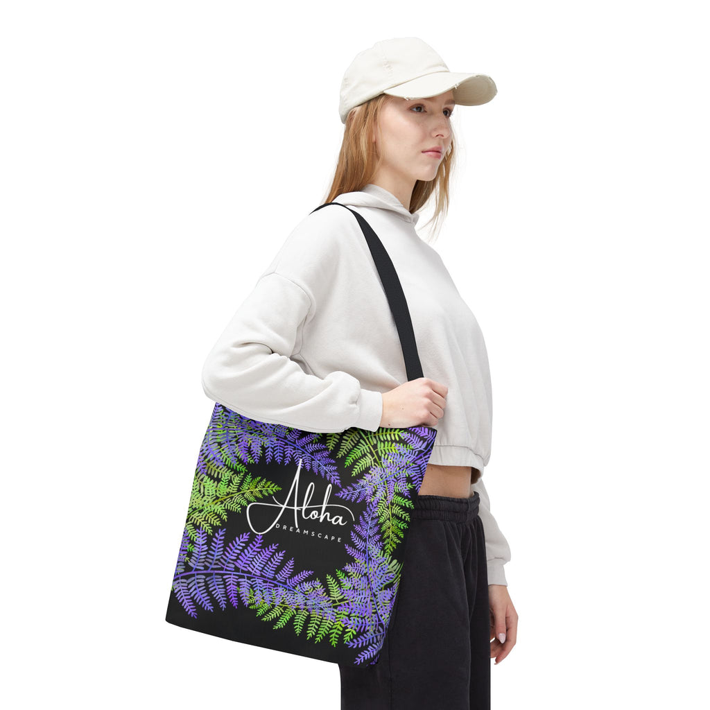 Tropical fern Tote Bag | Aloha Dreamscape Botanical Tote |Hawaiian Fern Market Bag | Island Style Reusable Beach Tote