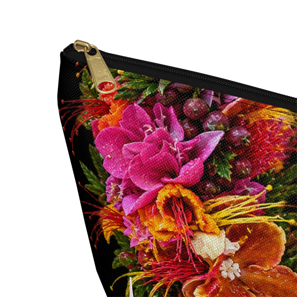 Sunset Orchid Lei Zip Pouch