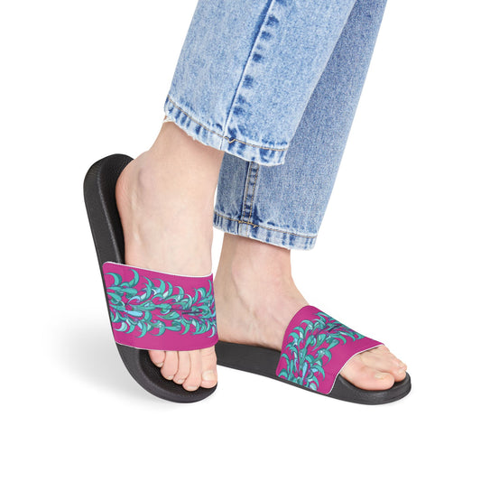 Sandals Blue Jade Flower Design
